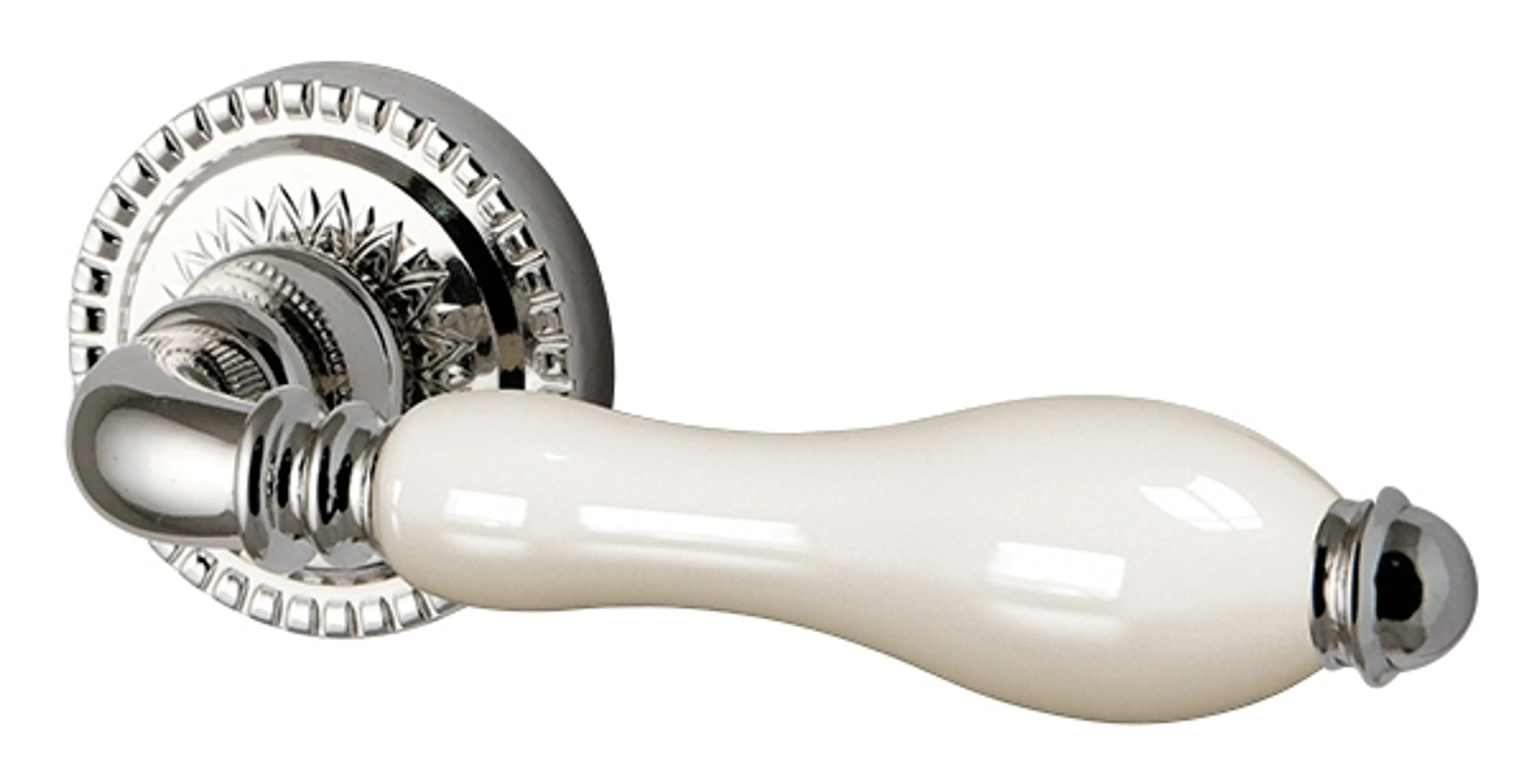 Ручка раздельная R.CL55.Silvia (Silvia CL1) SILVER-925/LWP-109 серебро 925 Серебро 925/бежевый фарфор
