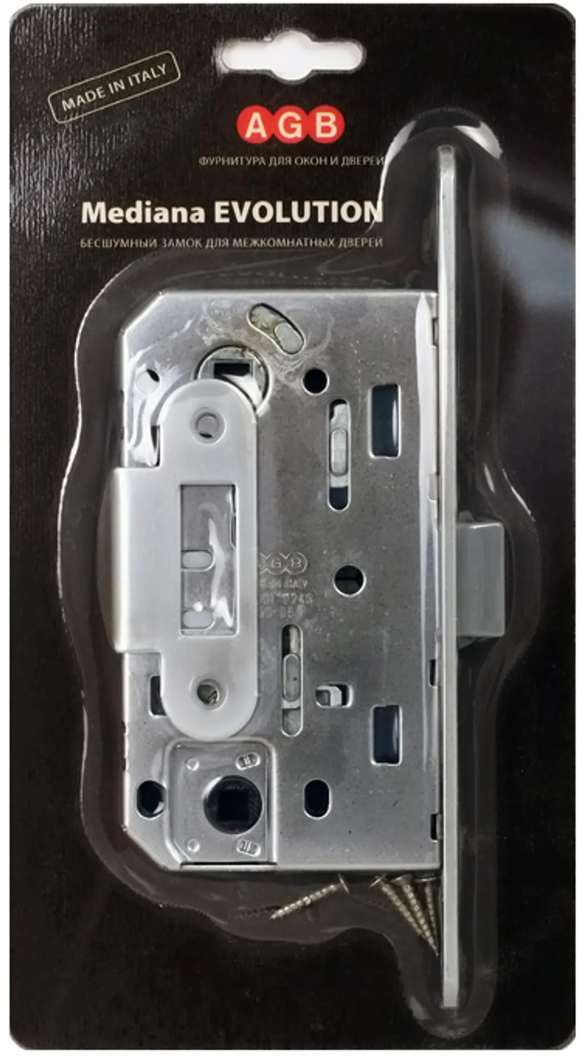 B01102.50.06.567 Защелка врезная WC MEDIANA EV. (инд.упак+B01000.13) Никель
